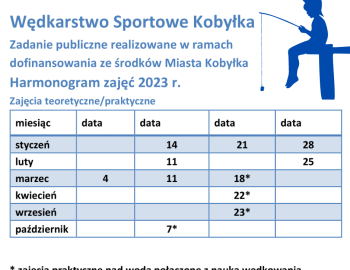 Wędkarstwo Sportowe Kobyłka - harmonogram działania